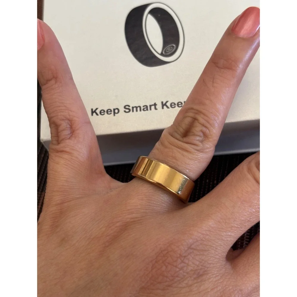 Generic Smart Health Tracker Ring Size 8 Rose Gold Heart Rate Sleep Monitor